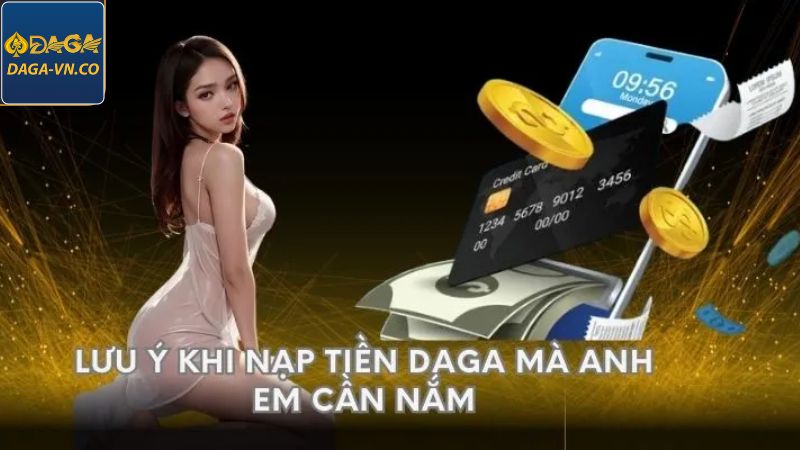 Một vài lưu ý nhỏ dành cho người tham gia nạp tiền DAGA
